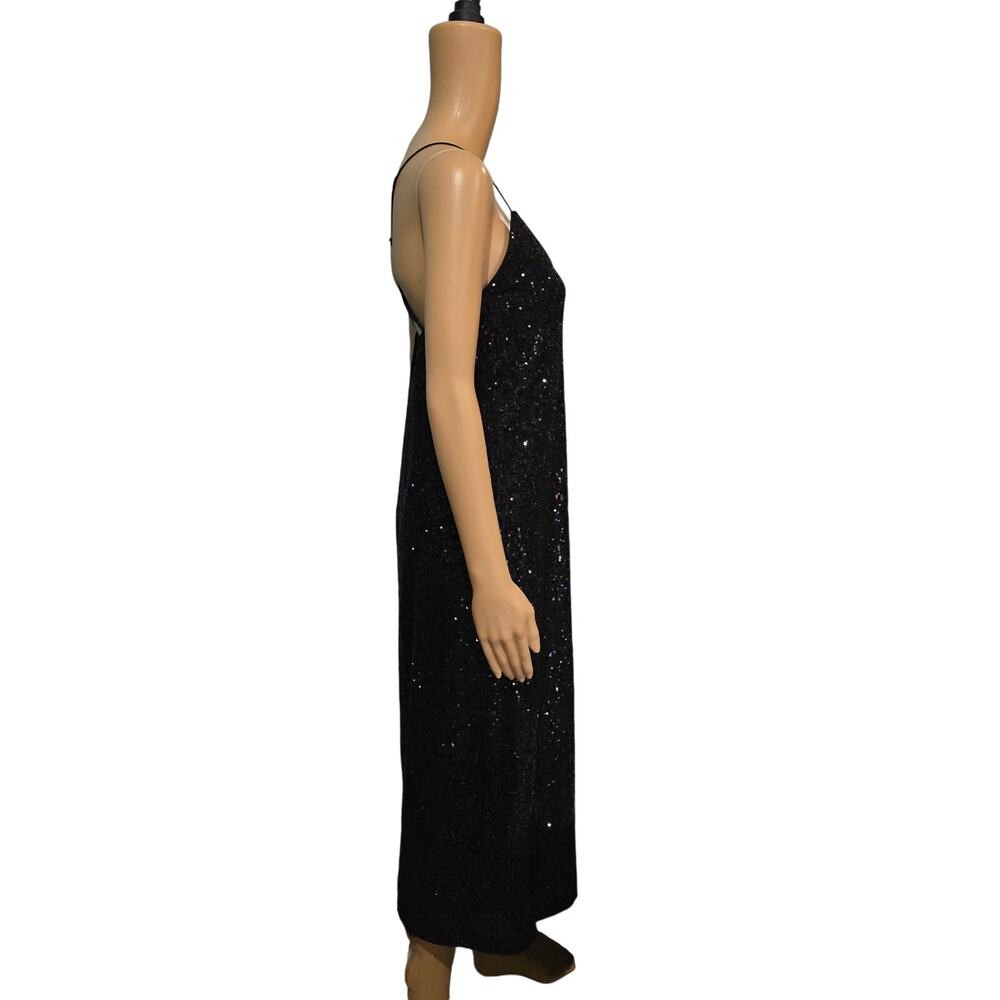 Banana Republic Black Sequin Cocktail Party Dress Size 2 - Picture 4 of 7